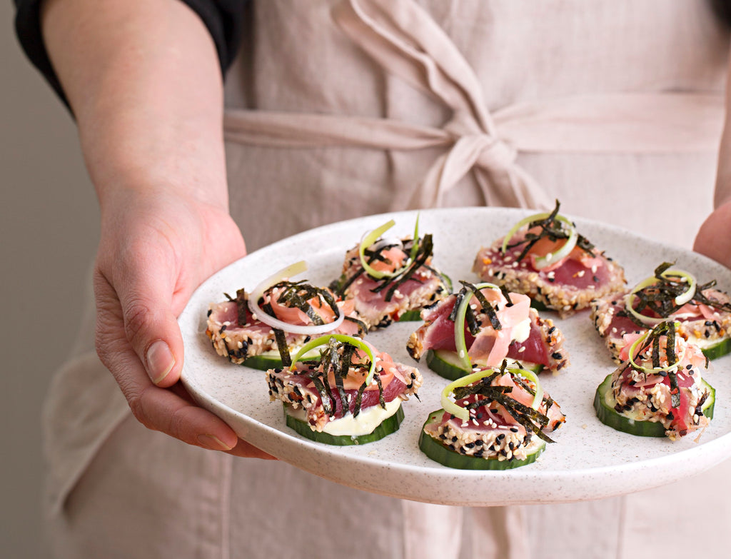 Tuna Tataki Bites with Wasabi Mayo – Jess's Underground Kitchen