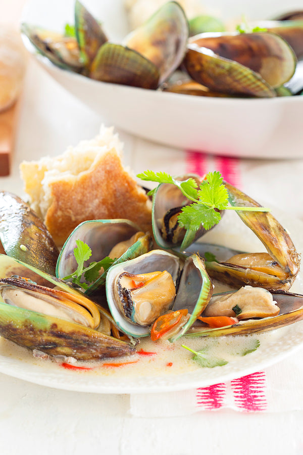 Coconut and Coriander Mussels