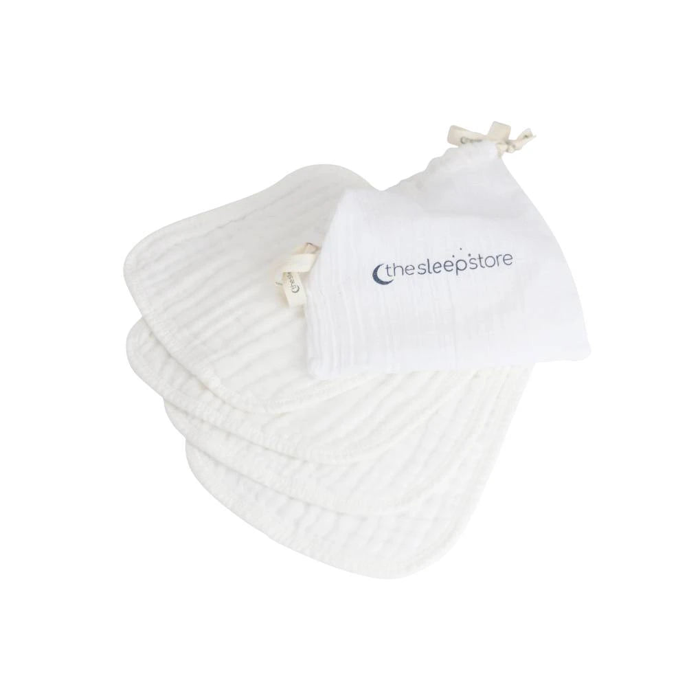 Baby Muslin Face Cloths – White