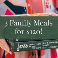 3 Family Meals for $120