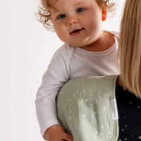 Baby Burp Cloth – White Stars